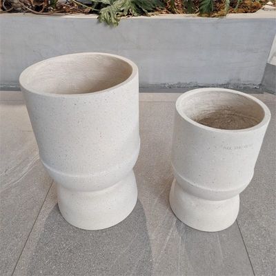 ซื้อ โมเดิร์น Indoor Outdoor Fiber Clay Planter รอบ 22 ปอนด์ ด้วยหลุมระบายน้ํา online manufacture