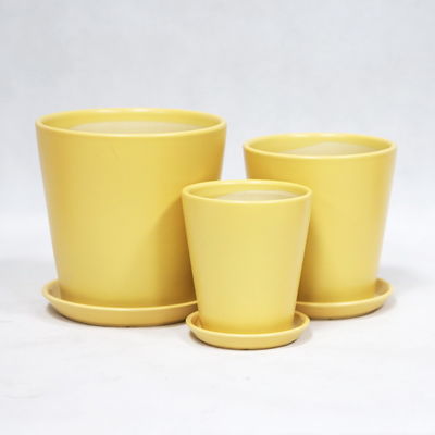 ซื้อ ถังเซรามิกกลมโมเดิร์นสีขาวกระจ่าง สําหรับตกแต่งพืชภายในและนอก online manufacture