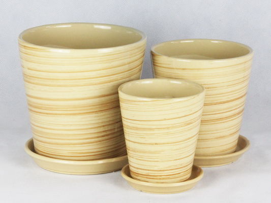 ซื้อ จํานวนเดียว ถังเซรามิกที่ทําด้วยมือ การระบายน้ําสําหรับพืชดอก online manufacture