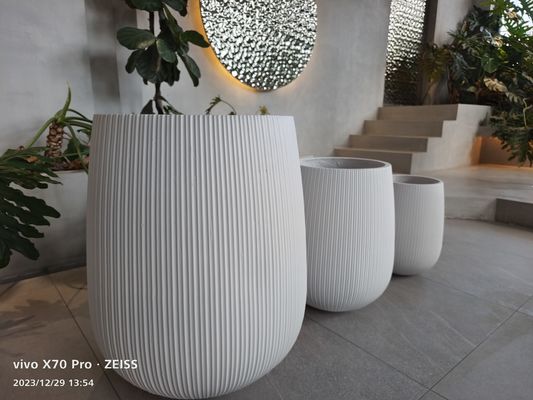ซื้อ เครื่องปลูกผิวเรียบ Fiberclay สําหรับตัวเลือกการแสดงพืชที่กําหนดเอง online manufacture