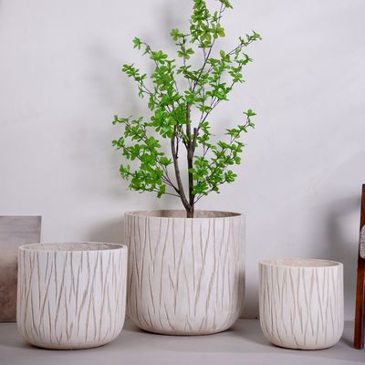 ซื้อ โรงงานจัดหาของร้อนตกแต่งบ้าน กระถางไฟเบอร์เคลย์สำหรับตกแต่งบ้าน ชุดกระถางดอกไม้และกระถางต้นไม้สำหรับตกแต่งบ้าน กระถางและกระถางดอกไม้คุณภาพดี online manufacture