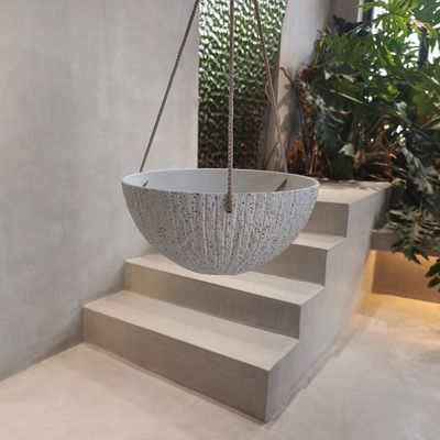 เครื่องปลูกพลาสติกแขวนกลม 260*260*120MM สําหรับพื้นที่ภายในและภายนอก