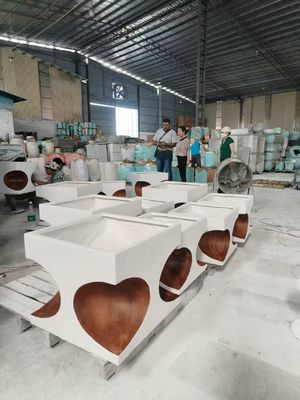 ขาว ตัวกมุมทรงหัวใจ ตัดเส้น ผืนปูนใยยางทนต่อการแตก